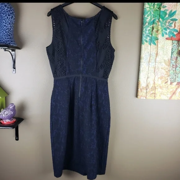 Anthropologie moulinette soeurs Blue Black Lace dress - Picture 3 of 15